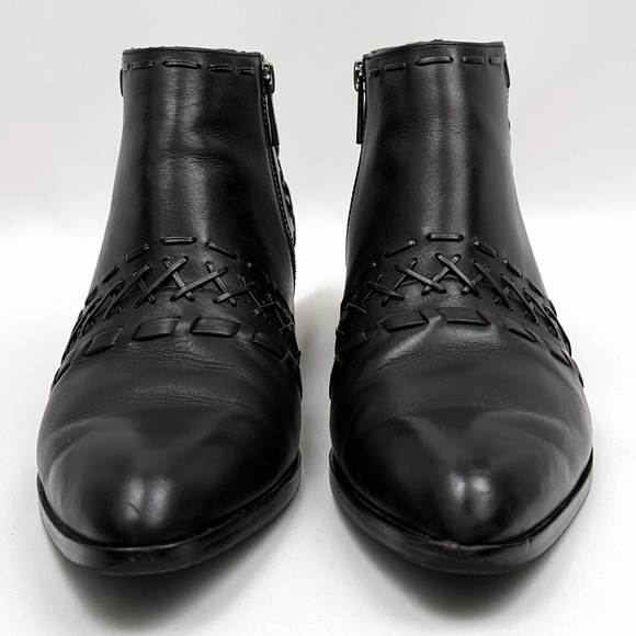 Donald J. Pliner Bowery Chelsea Bootie Whipstitched Calf Leather Black size 8.5 - Picture 8 of 15
